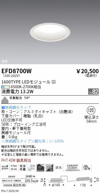 EFD8700W