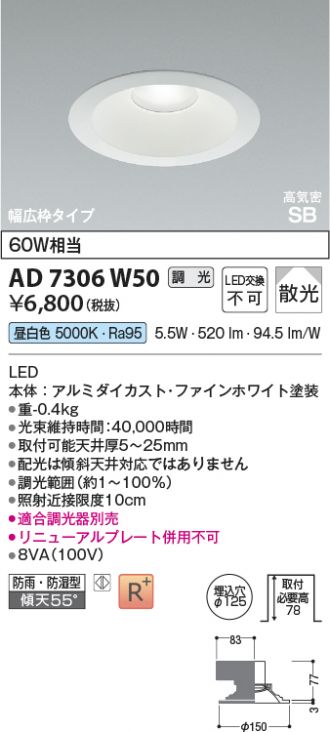 AD7306W50