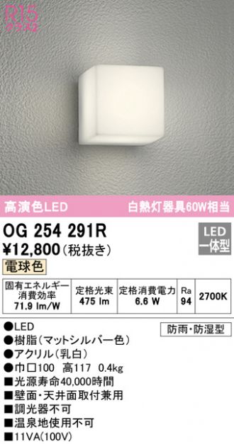 SALE／62%OFF】 ODELIC オーデリック LEDポーチライト OG254247